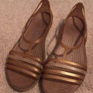 Bronze CROCS sandal